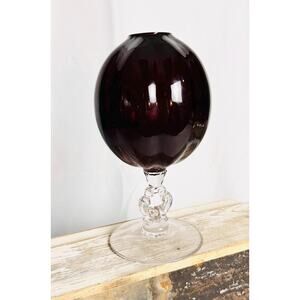 Cambridge Glass 1930s Deep Purple Keyhole Vase